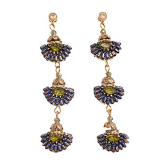 Karen Cluster Triple Station Statement Earrings