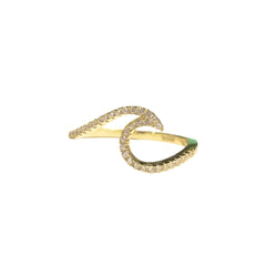Wave Solo Sparkle Ring