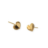 Amore Heart 3D Sparkle Studs