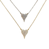 Pointed Heart Clear Sparkle Necklace