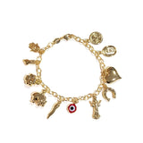 Gold Filled Spiritual Charm Bracelet