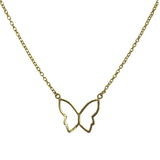 Sterling Silver Butterfly Outline Necklace