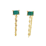 Amy East West Birthstone Chain Studs