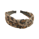 Abby Velvet Leopard Knot Headband