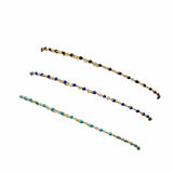 Sterling Silver Beaded Color Bracelet