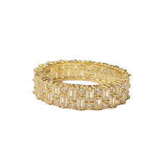 Noelia Baguette Pattern Statement Ring