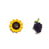 Fruity Sunflower Grapes Earrings