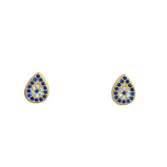 Teardrop Evil Eye Studs