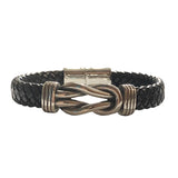 Joellery Leather Metal Bracelet