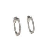 French Clasp Pave 0.7” Hoops
