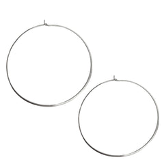 Sterling Silver Flat Hoops