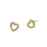 Heart Outline Sparkle Studs