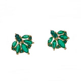 Emerald Cluster Earrings