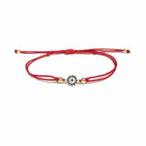 Evil Eye Mini Disc Red Thread Bracelet