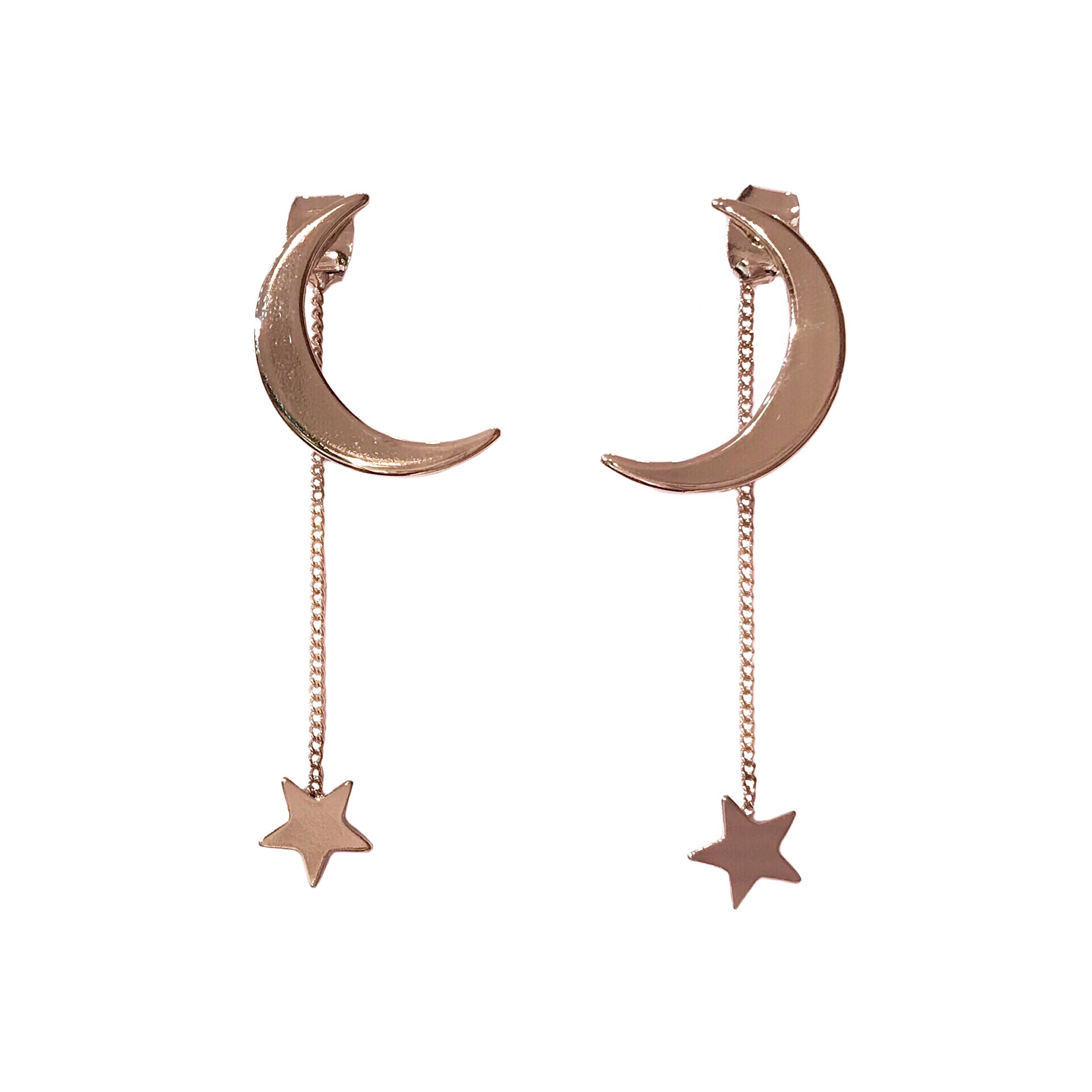 Crysta Moon Star Dangle Earrings