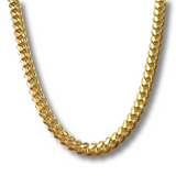 Gold Sterling Silver Curbed Cuban Chain 24” Necklace
