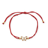 Butterfly Outline Red Thread Bracelet