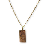 Kerry Hamsa Brass Necklace