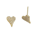 Amore Love Pointed Heart Studs