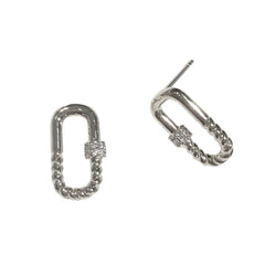 Geovana Sparkle Carabiner Studs