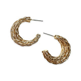 Krista Braided Wire Hoop Earrings