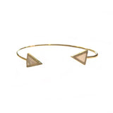 Triangle Mother of Pearl Open Bracelet
