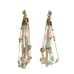 Karen Crystal Strands Statement Earrings