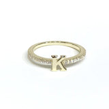 Initial Sparkle GOLD Ring