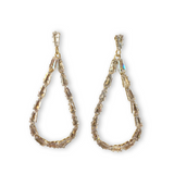 Crysta Baguette Teardrop Statement Earrings