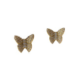 Sweet Butterfly Pave 3D Earrings