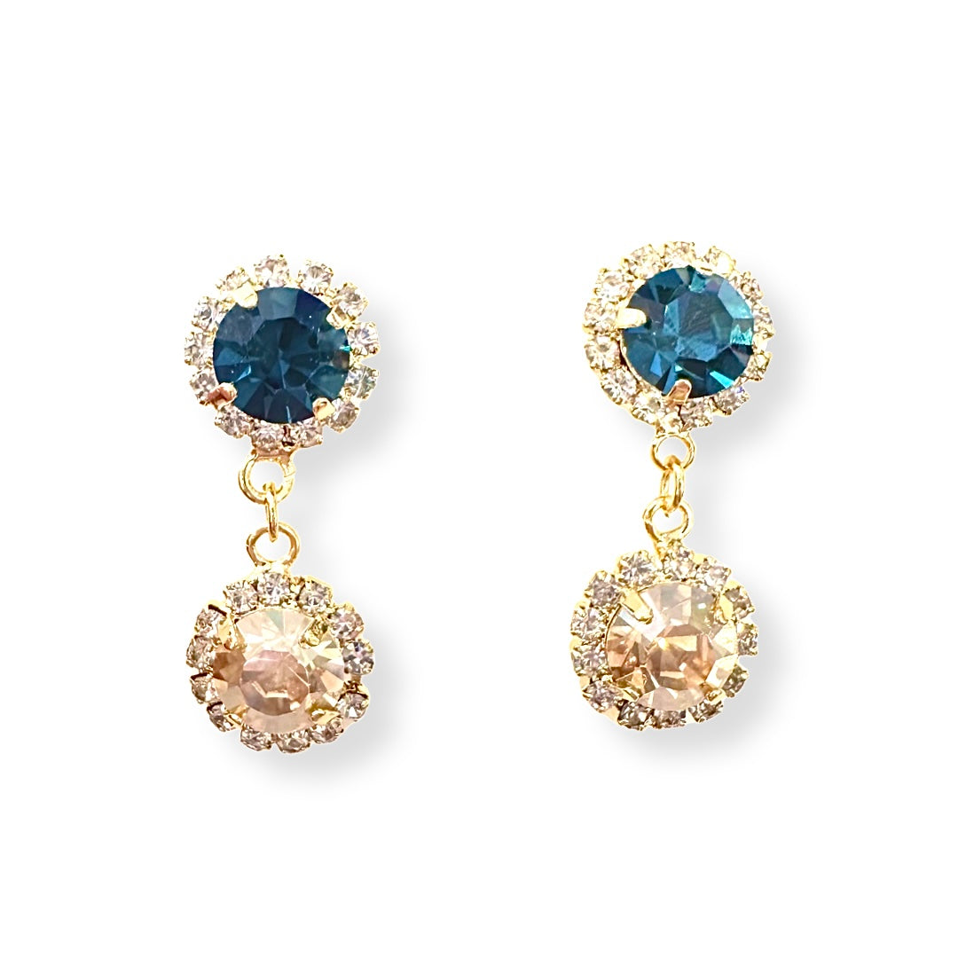 Krista Mini Color Sparkle Drop Statement Earrings
