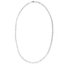 Unisex Sterling Silver Italian Cuban Chain 16”