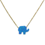 Opal Large Elephant Necklace