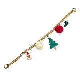 Holiday Christmas Santa Charm Bracelet