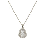 Buddha Gemstone Halo 16” Necklace