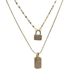 Layered Locked Necklace