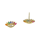 Evil Eye Rainbow Lash Studs