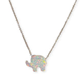 Opal Large Elephant Necklace