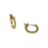 French Clasp Pave 0.5” Extra Tiny Hoops