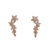 Clara Sparkle Flower Crawler Earrings