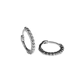 Thin Textured Hoop Huggies
