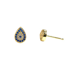 Teardrop Evil Eye Studs