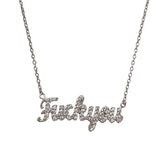 Sterling Silver Fuck You Necklace