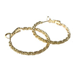 Krista Beaded Textured 1.25” Hoop Earrings