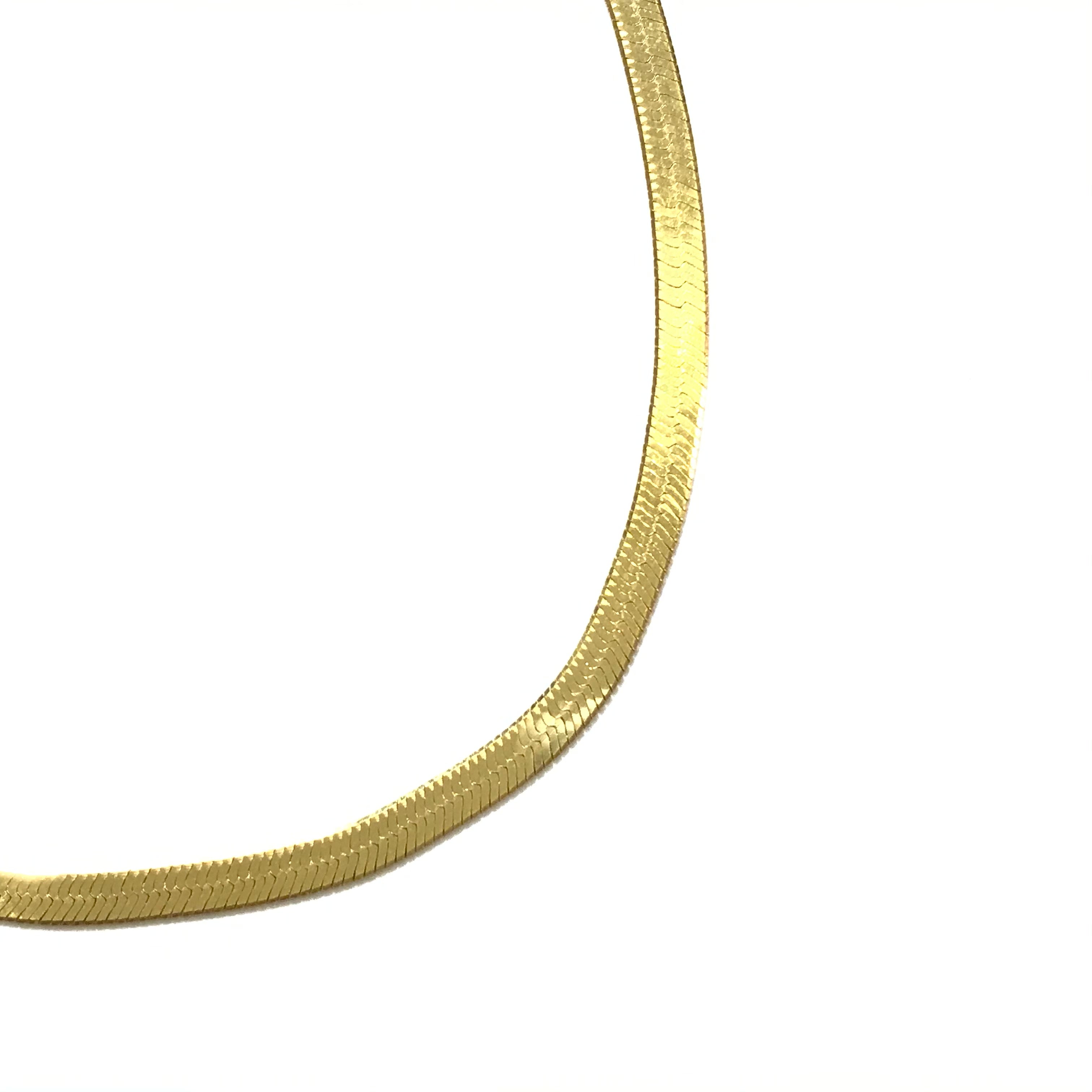 14k Gold Herringbone Chain Bracelet | Catori Life