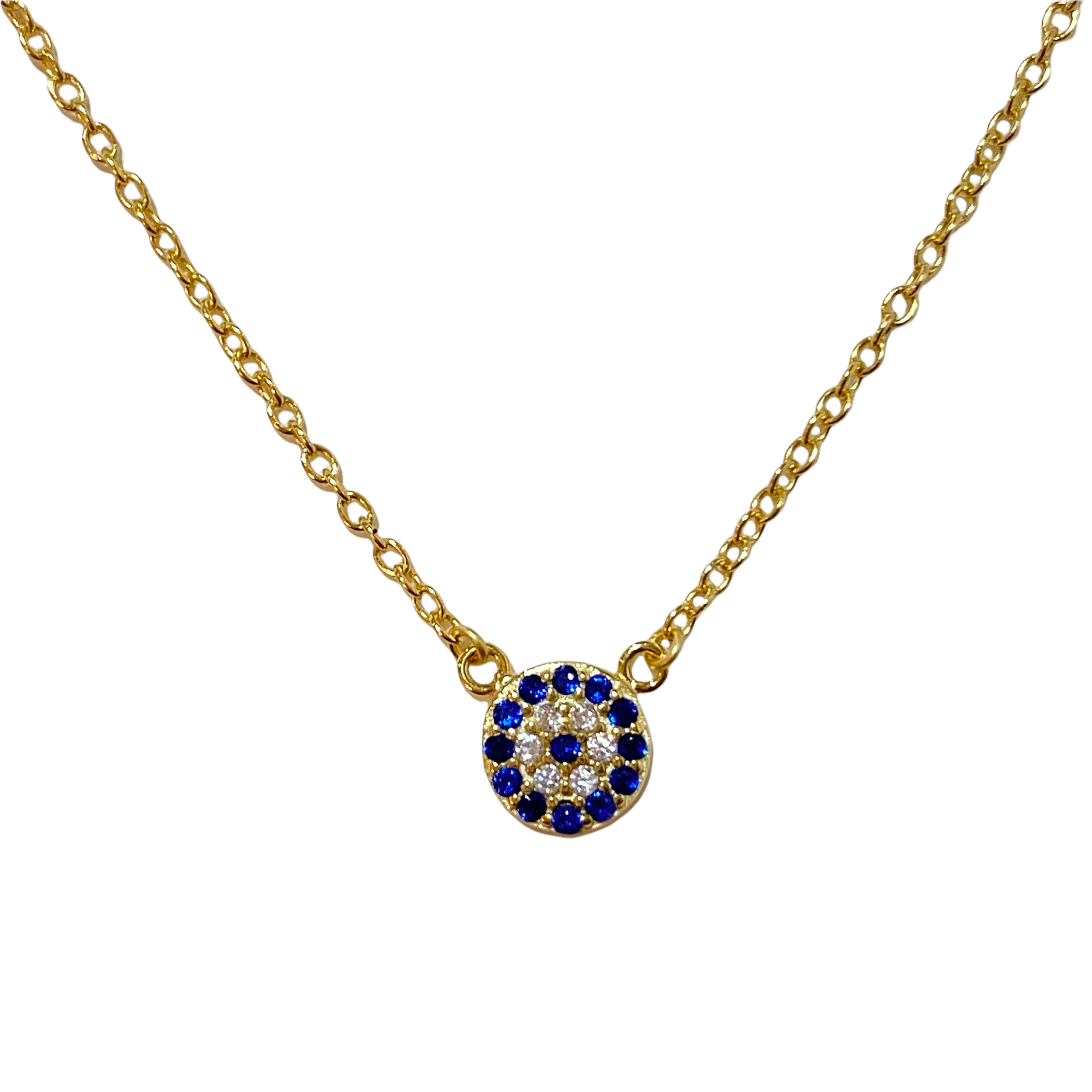 Evil Eye Small Disc Necklace