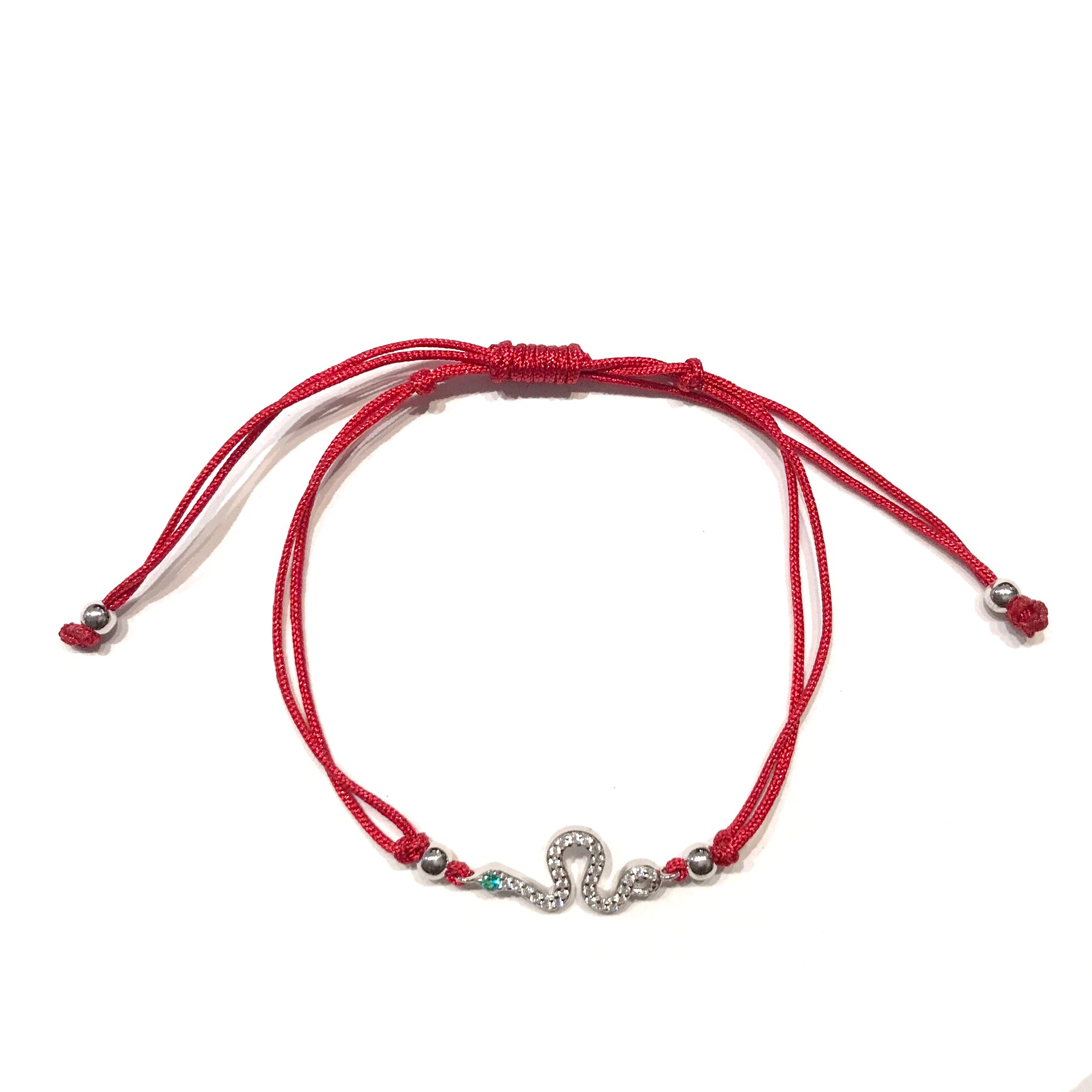 Sparkle Snake Red Thread Bracelet – Noellery
