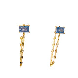 Amy East West Birthstone Chain Studs