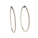French Clasp Pave XL 2.25” Hoops