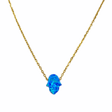 Opaline Hamsa Necklace